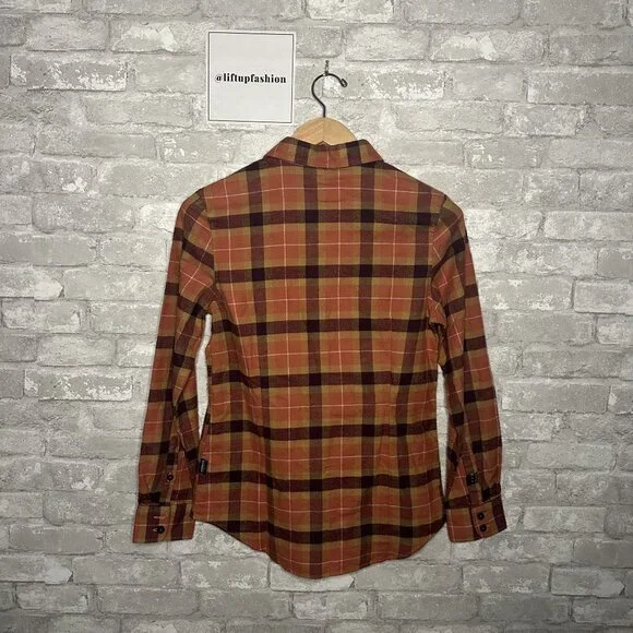 Patagonia Womens LS Organic Cotton Midweight Fjord Flannel NWT Size XS (Burl Red - Picture 8 of 15